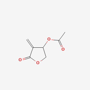 2(3H)-Furanone, 4-(acetyloxy)dihydro-3-methylene-