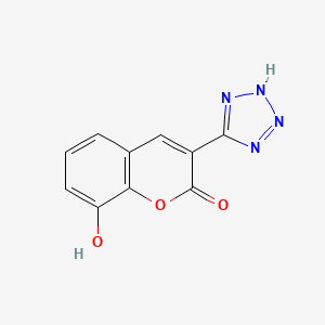 2H-1-Benzopyran-2-one, 8-hydroxy-3-(1H-tetrazol-5-yl)-