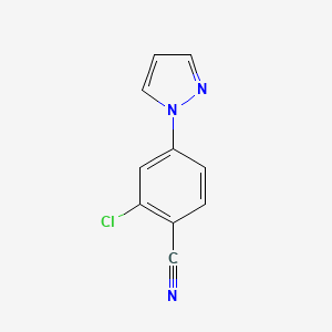 molecular formula C10H6ClN3 B1445226 2-氯-4-(1H-吡唑-1-基)苯甲腈 CAS No. 1339882-58-4