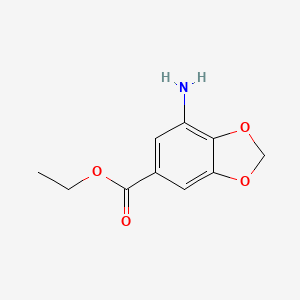 molecular formula C10H11NO4 B1445228 ethyl 7-amino-2H-1,3-benzodioxole-5-carboxylate CAS No. 1343291-63-3