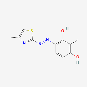 3-Hydroxy-2-methyl-4-[2-(4-methyl-1,3-thiazol-2-yl)hydrazinylidene]cyclohexa-2,5-dien-1-one