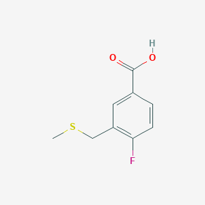molecular formula C9H9FO2S B1445229 4-Fluoro-3-[(methylsulfanyl)methyl]benzoic acid CAS No. 1342751-84-1