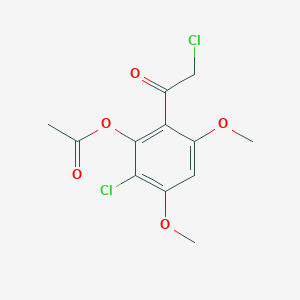 2-Chloro-6-(chloroacetyl)-3,5-dimethoxyphenyl acetate