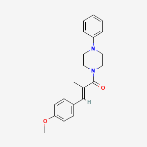 1-(3-(4-Methoxyphenyl)-2-methyl-1-oxo-2-propenyl)-4-phenylpiperazine