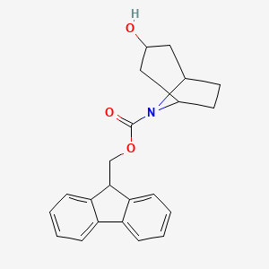 molecular formula C22H23NO3 B1445234 9H-芴-9-基甲基 3-羟基-8-氮杂双环[3.2.1]辛烷-8-羧酸酯 CAS No. 1342531-49-0