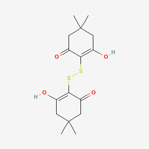 molecular formula C16H22O4S2 B14452358 2-Cyclohexen-1-one, 2,2'-dithiobis[3-hydroxy-5,5-dimethyl- CAS No. 78663-71-5