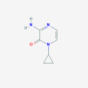 molecular formula C7H9N3O B1445240 3-Amino-1-cyclopropyl-1,2-dihydropyrazin-2-one CAS No. 1342156-93-7