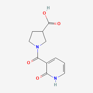molecular formula C11H12N2O4 B1445242 1-(2-Hydroxynicotinoyl)pyrrolidine-3-carboxylic acid CAS No. 1410447-41-4