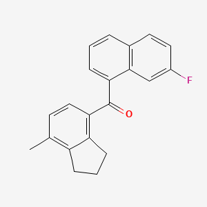 molecular formula C21H17FO B14452420 (7-Fluoronaphthalen-1-yl)(7-methyl-2,3-dihydro-1h-inden-4-yl)methanone CAS No. 74924-91-7