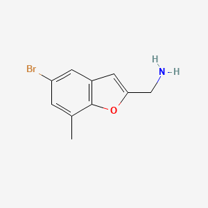 molecular formula C10H10BrNO B1445246 (5-溴-7-甲基-1-苯并呋喃-2-基)甲胺 CAS No. 1343809-80-2