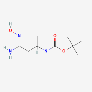 molecular formula C10H21N3O3 B1445247 tert-butyl N-[1-(N'-hydroxycarbamimidoyl)propan-2-yl]-N-methylcarbamate CAS No. 1344798-13-5
