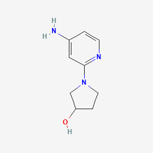 molecular formula C9H13N3O B1445249 1-(4-Aminopyridin-2-yl)pyrrolidin-3-ol CAS No. 1342840-89-4