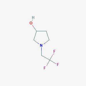 molecular formula C6H10F3NO B1445252 1-(2,2,2-Trifluoroethyl)pyrrolidin-3-ol CAS No. 1290042-76-0