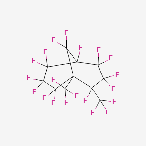 molecular formula C11F20 B14452726 1,2,2,3,3,4,4,6,7,7,8,8,9,9-Tetradecafluoro-5,6-bis(trifluoromethyl)bicyclo[3.3.1]nonane CAS No. 75108-51-9