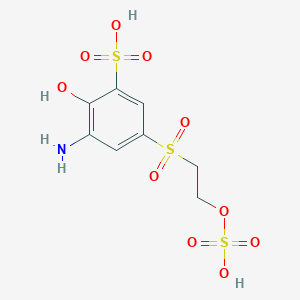 3-Amino-2-hydroxy-5-[2-(sulfooxy)ethanesulfonyl]benzene-1-sulfonic acid