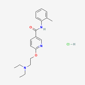 Nicotinamide, 6-(2-diethylaminoethoxy)-N-(o-tolyl)-, hydrochloride