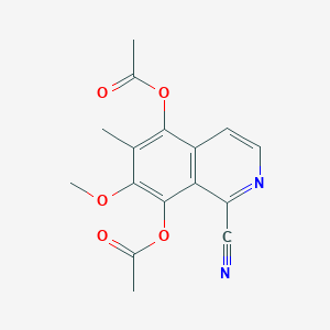 1-Cyano-7-methoxy-6-methylisoquinoline-5,8-diyl diacetate