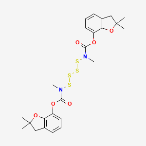 Carbamic acid, tetrathiobis(methyl-, bis(2,3-dihydro-2,2-dimethyl-7-benzofuranyl) ester