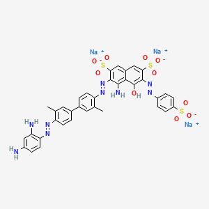 4-Amino-3-4'-(2,4-diaminophenyl)azo-3,3'-dimethyl1,1'-biphenyl-4-ylazo-5-hydroxy-6-(4-sulphonatophenyl)azonaphth alene-2,7-disulphonate (sodium salt)