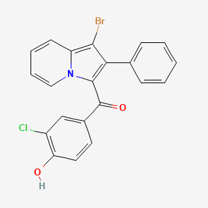 (1-Bromo-2-phenylindolizin-3-yl)(3-chloro-4-hydroxyphenyl)methanone