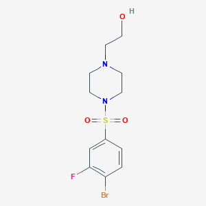 molecular formula C12H16BrFN2O3S B1445292 2-(4-((4-溴-3-氟苯基)磺酰基)哌嗪-1-基)乙醇 CAS No. 1007210-37-8