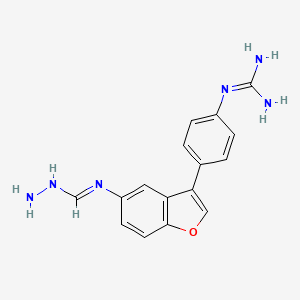 (4-(5-((Aminoiminomethyl)amino)-2-benzofuranyl)phenyl)guanidine