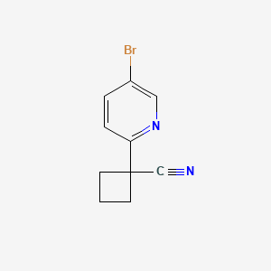 molecular formula C10H9BrN2 B1445294 1-(5-Bromopyridin-2-YL)cyclobutanecarbonitrile CAS No. 485828-81-7