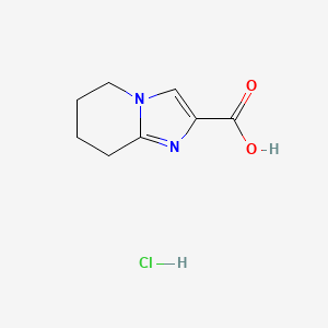 molecular formula C8H11ClN2O2 B1445295 5,6,7,8-Tetrahydroimidazo[1,2-a]pyridine-2-carboxylic acid hydrochloride CAS No. 1038828-34-0