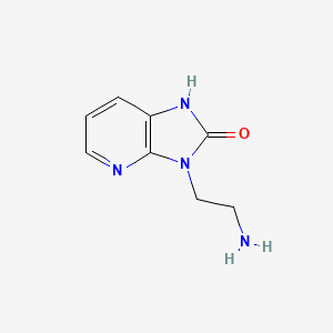 molecular formula C8H10N4O B1445296 3-(2-氨基乙基)-1H-咪唑并[4,5-b]吡啶-2-酮 CAS No. 1368813-23-3