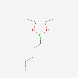B1445297 2-(4-Iodobutyl)-4,4,5,5-tetramethyl-1,3,2-dioxaborolane CAS No. 1236275-93-6