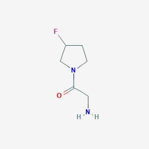 molecular formula C6H11FN2O B1445302 2-Amino-1-(3-fluoropyrrolidin-1-yl)ethanone CAS No. 1545621-41-7