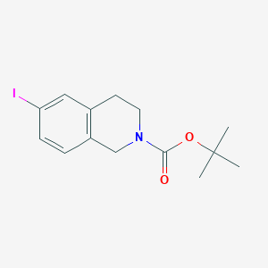 molecular formula C14H18INO2 B1445309 叔丁基 6-碘-3,4-二氢异喹啉-2(1H)-羧酸酯 CAS No. 1008517-84-7