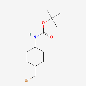 molecular formula C12H22BrNO2 B1445313 叔丁基-反式-4-(溴甲基)-环己基氨基甲酸酯 CAS No. 1222709-30-9
