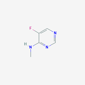 molecular formula C5H6FN3 B1445315 5-氟-N-甲基嘧啶-4-胺 CAS No. 1353101-60-6