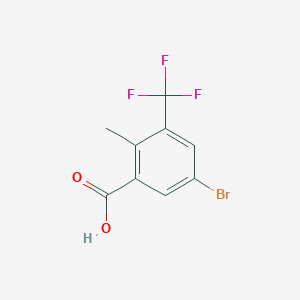 molecular formula C9H6BrF3O2 B1445320 5-溴-2-甲基-3-(三氟甲基)苯甲酸 CAS No. 1266728-50-0