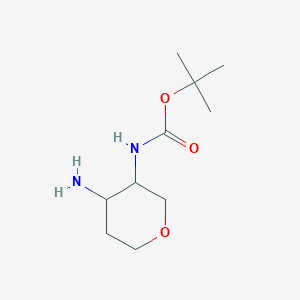 molecular formula C10H20N2O3 B1445323 4-Amino-3-(boc-amino)-tetrahydro-2H-pyran CAS No. 1316831-46-5