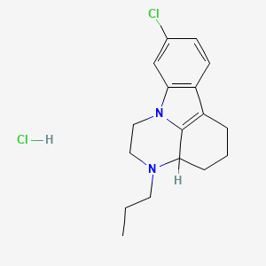 1H-Pyrazino(3,2,1-jk)carbazole, 2,3,3a,4,5,6-hexahydro-9-chloro-3-propyl-, hydrochloride