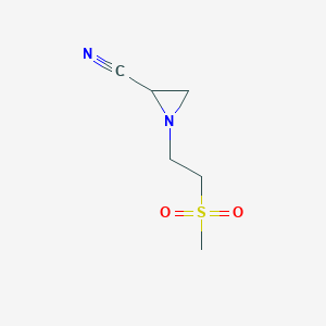 1-[2-(Methanesulfonyl)ethyl]aziridine-2-carbonitrile