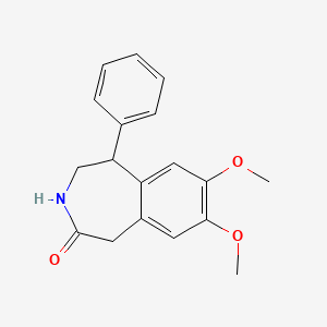 7,8-Dimethoxy-5-phenyl-1,3,4,5-tetrahydro-2H-3-benzazepin-2-one