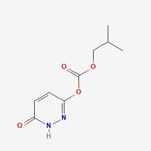 molecular formula C9H12N2O4 B14453386 3(2H)-Pyridazinone, 6-hydroxy-, isobutoxycarboxylate CAS No. 74037-36-8