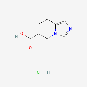 molecular formula C8H11ClN2O2 B1445345 5H,6H,7H,8H-imidazo[1,5-a]pyridine-6-carboxylic acid hydrochloride CAS No. 139183-92-9