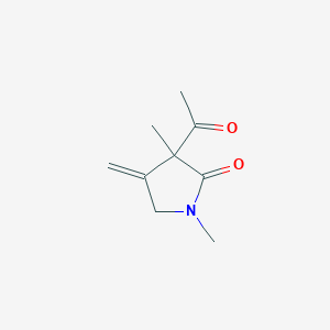 B144535 3-Acetyl-1,3-dimethyl-4-methylidenepyrrolidin-2-one CAS No. 126863-12-5