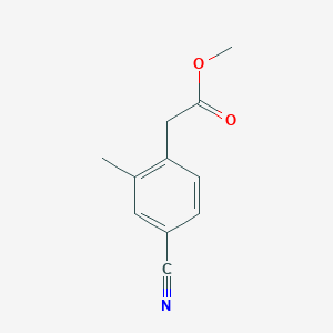 molecular formula C11H11NO2 B1445353 2-(4-氰基-2-甲基苯基)乙酸甲酯 CAS No. 1261653-82-0