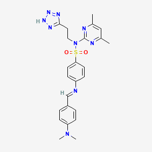 Benzenesulfonamide, 4-(((4-(dimethylamino)phenyl)methylene)amino)-N-(4,6-dimethyl-2-pyrimidinyl)-N-(2-(1H-tetrazol-5-yl)ethyl)-