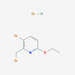molecular formula C8H10Br3NO B1445355 3-溴-2-(溴甲基)-6-乙氧基吡啶盐酸盐 CAS No. 1015060-26-0