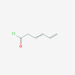 molecular formula C6H7ClO B14453562 Hexa-3,5-dienoyl chloride CAS No. 73670-84-5