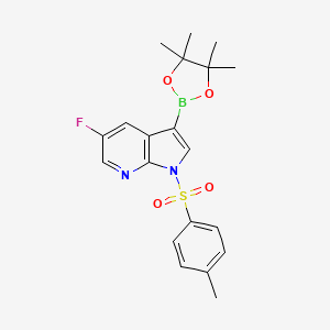 molecular formula C20H22BFN2O4S B1445357 5-氟-3-(4,4,5,5-四甲基-1,3,2-二氧杂硼环-2-基)-1-甲苯磺酰基-1H-吡咯并[2,3-b]吡啶 CAS No. 1259279-57-6