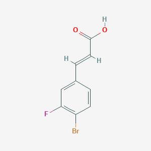 molecular formula C9H6BrFO2 B1445362 3-(4-溴-3-氟苯基)丙烯酸 CAS No. 923266-17-5