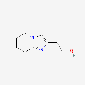 molecular formula C9H14N2O B1445364 2-{5H,6H,7H,8H-咪唑并[1,2-a]吡啶-2-基}乙醇 CAS No. 1518881-18-9