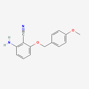 molecular formula C15H14N2O2 B1445369 2-氨基-6-(4-甲氧基苄氧基)苯甲腈 CAS No. 1093203-81-6